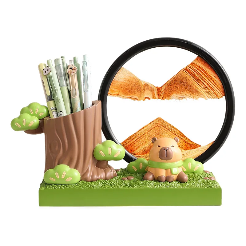 

Home decoration hourglass ornament advanced sense table 3D three-dimensional