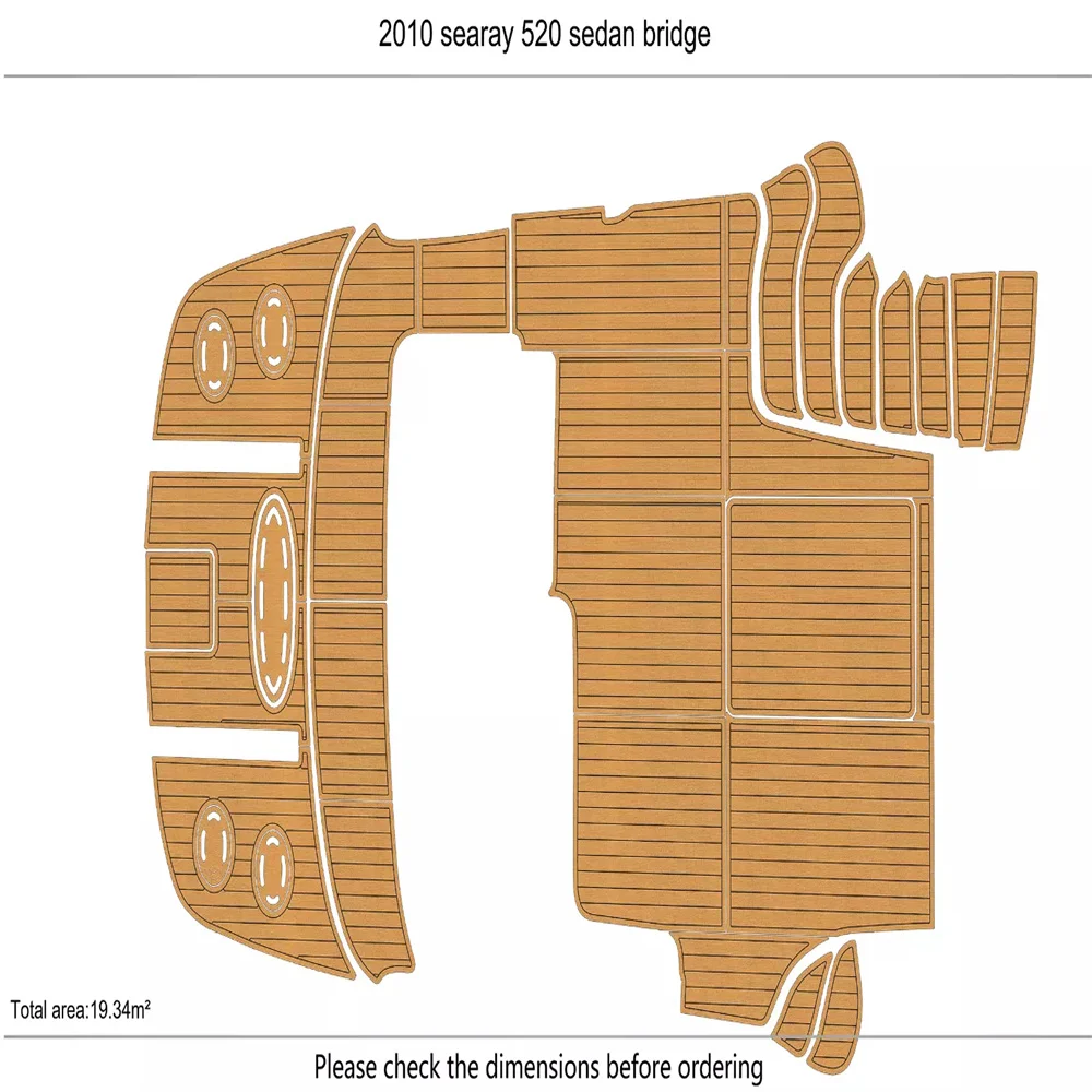 

2010-2012 Sea Ray 520 sedan bridge Cockpit Swim platform 1/4" 6mm EVA faux Floor Foam Faux Flooring Pad Mat SeaDek Marine Mat