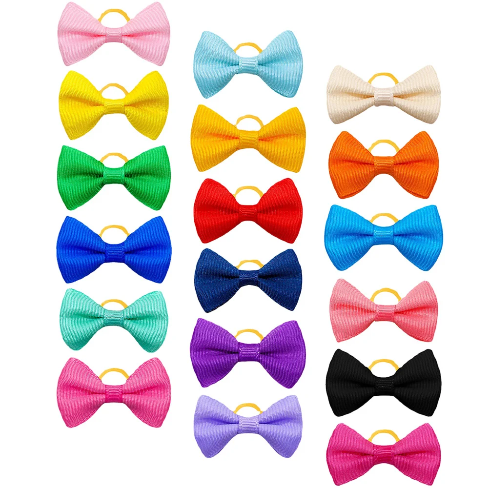 

50Pcs Dog Hair Bows Pet Hair Ties Small Puppy Bowtie Grooming Accessories Party Celebration Gift Dog Bows Puppy Bow Tie