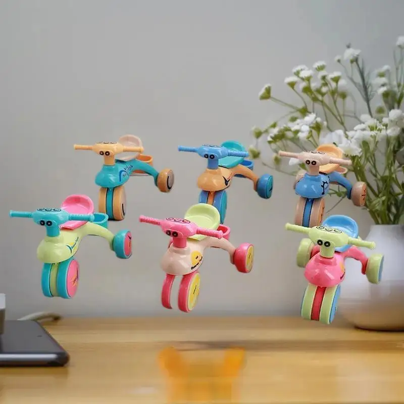 لعبة دراجة ثلاثية العجلات مصغرة من قطعة واحدة - ملحقات بيت الدمية ونموذج الديكور