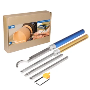 TASP Tool set for wood turning, 6 -1 carbide inserts cutter, wooden turning tools, swan neck, wooden aluminum cable 10 MAIN SALES TURNS - №5