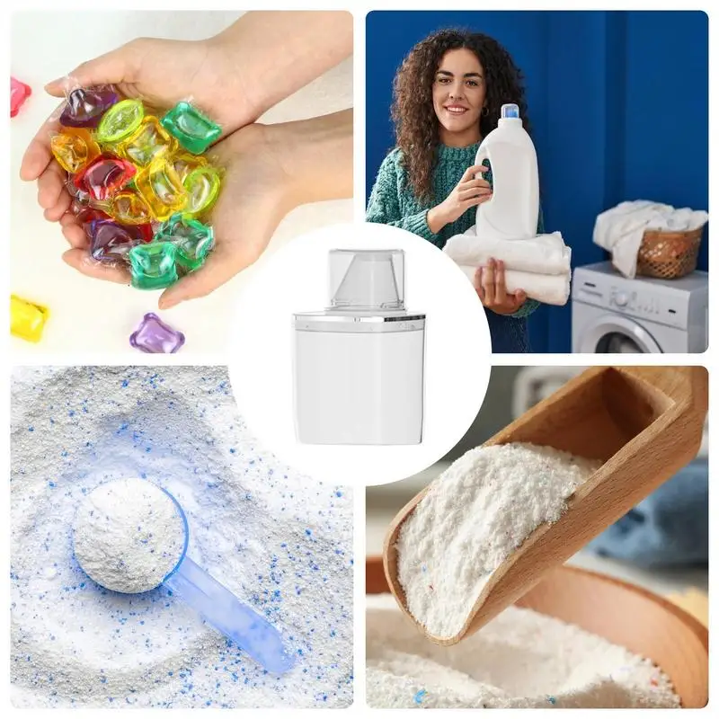 Laundry Detergent Storage Box U-shaped Outlet Laundry Detergent Container Laundry Powder Container Laundry Room Storage And