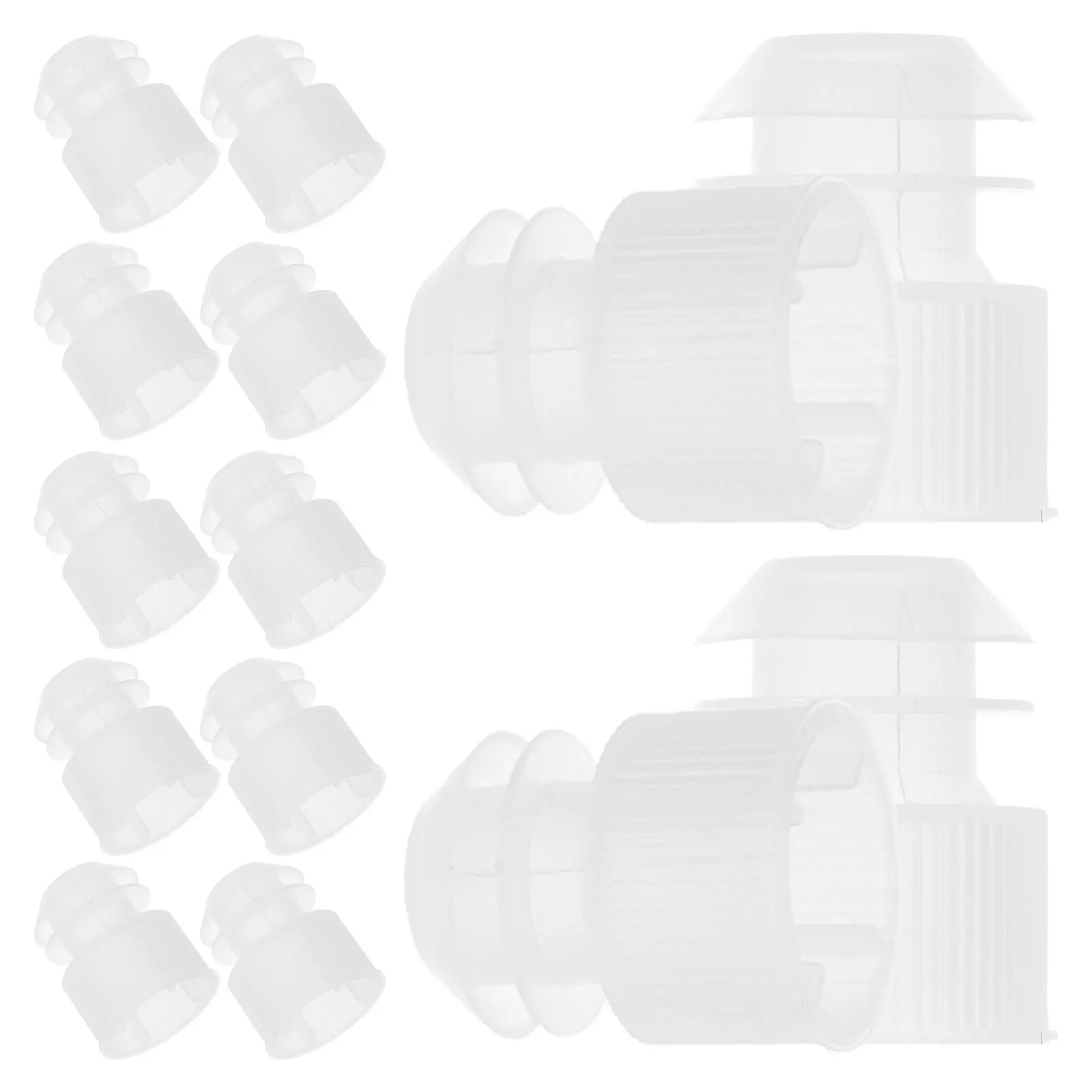 100Pcs Plastic Test Tube Stoppers Secure Fit Sealing Plugs for Lab Experiments Winged Reusable Bottle Top Stoppers