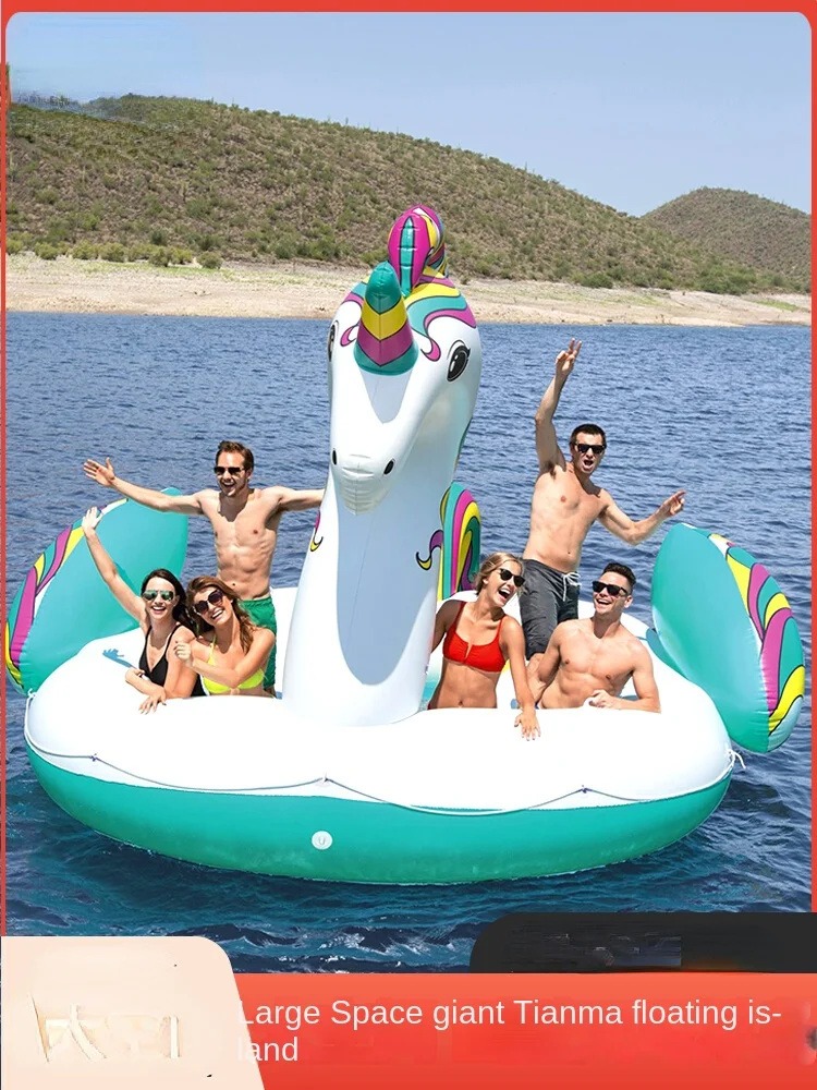 

Giant Oversized Inflatable Floating Island Mount Adult Floating Island Tianma Float Adult Swim Ring Water Floating Bed