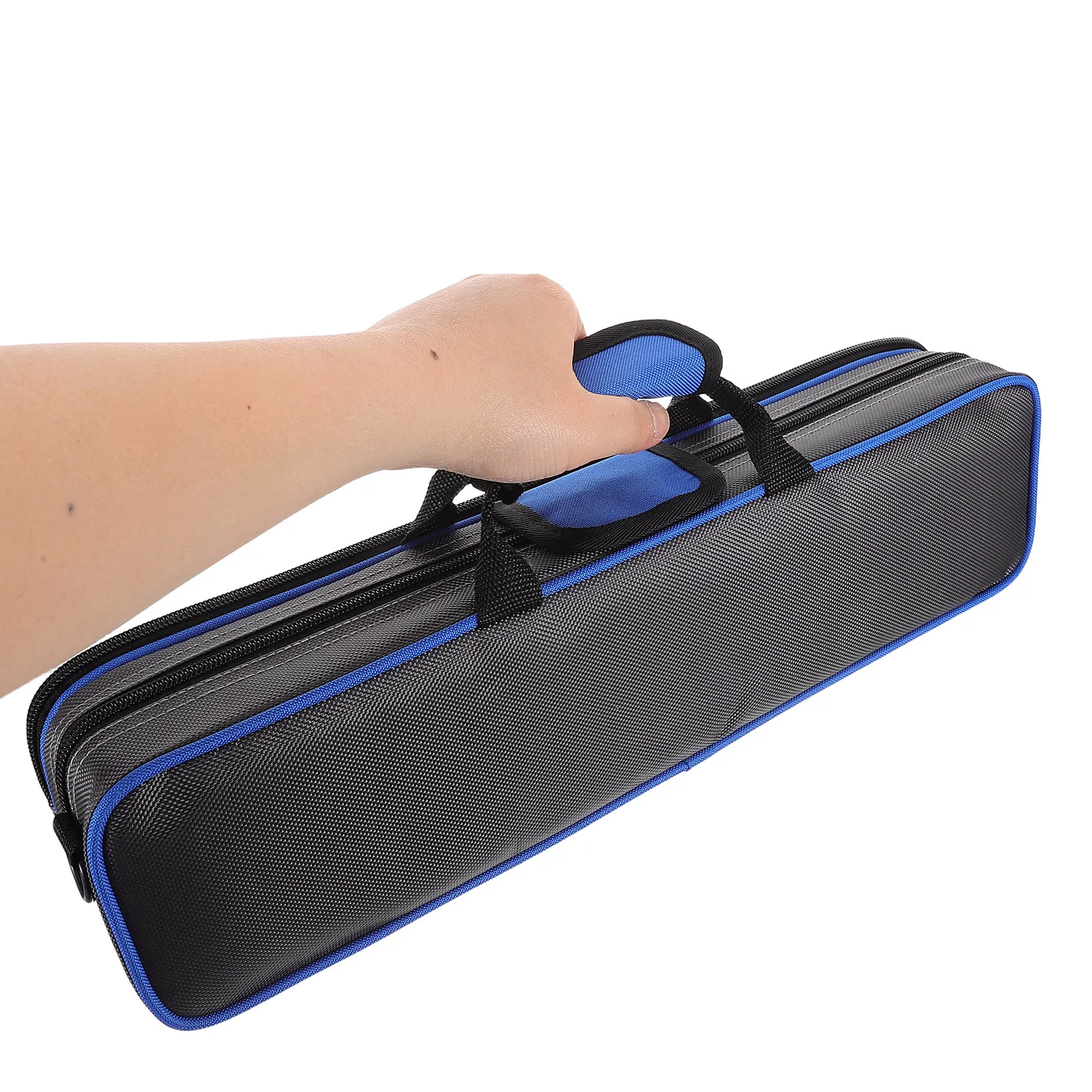 flute-case-carrying-bag-with-shoulder-strap-17-hole-lightweight-canvas-storage-for-musicians-students-shockproof-waterproof-blue