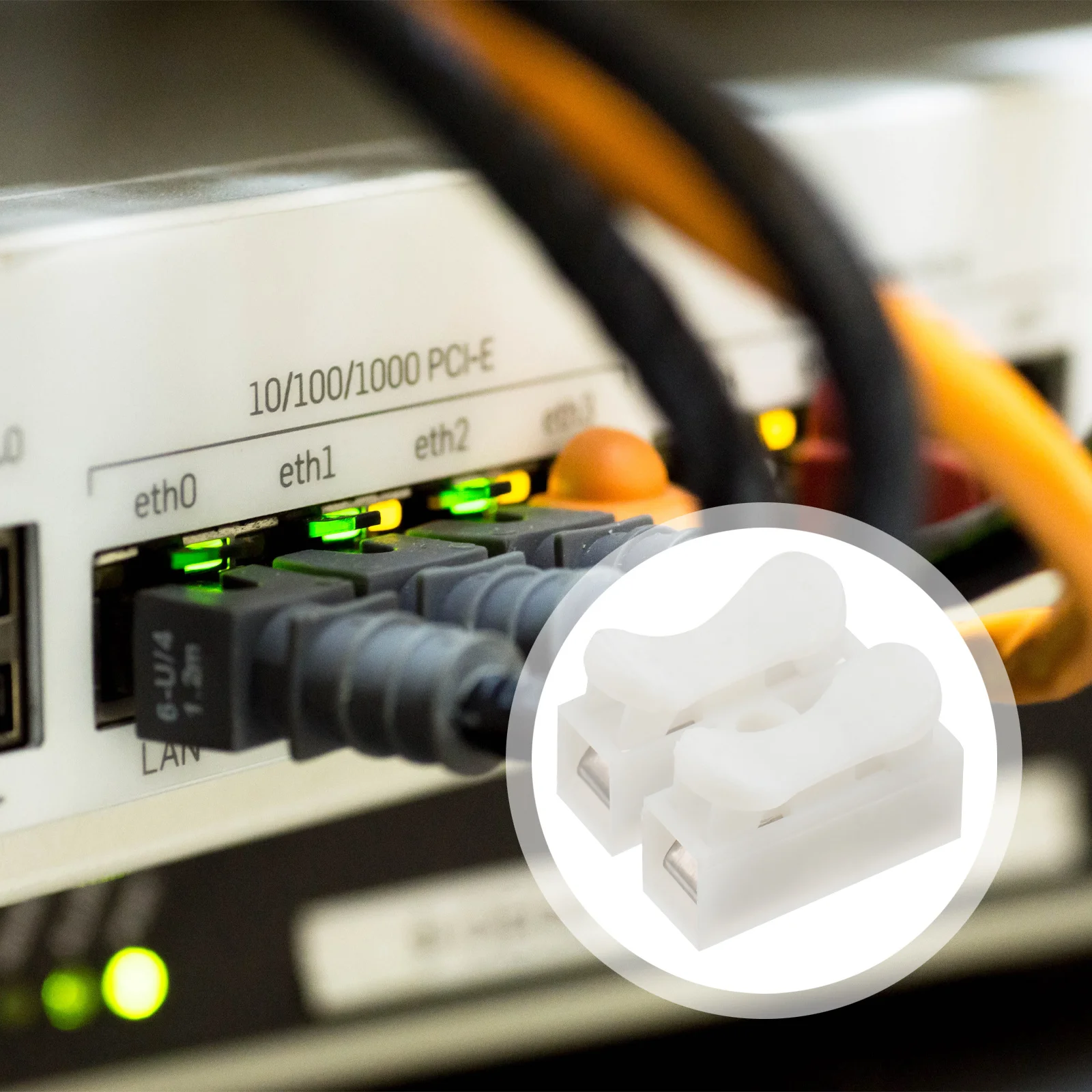 

100Pcs Electrical Wire Terminal Connectors Push Type Sealed Joint Waterproof Protection for Multi Cable Applications Plastic