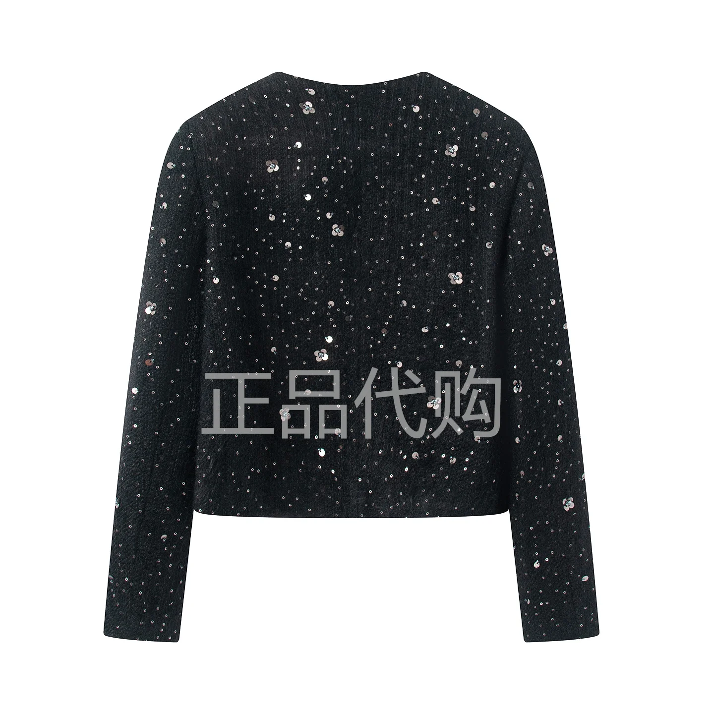 Bla – ensemble jupe trapèze à paillettes pour femme, tenue d'hiver Faion, manteau ort Ele Sle Long Sve, sensation de luxe