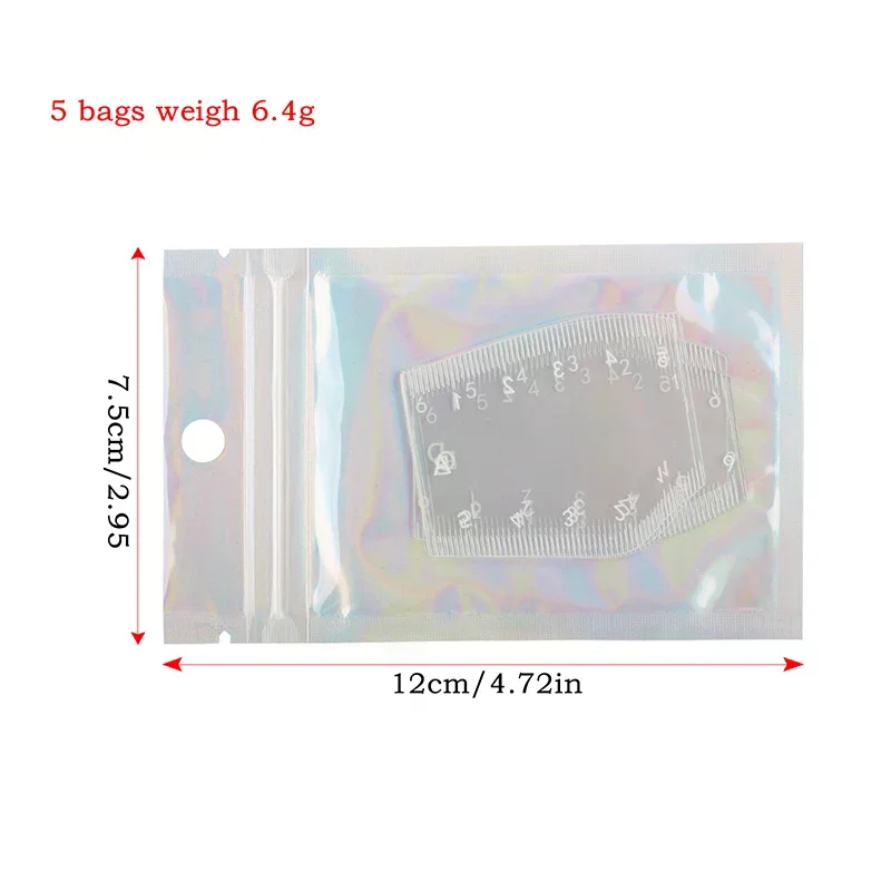 Lot de 5 pochoirs durables pour sourcils, modèle portable pour un façonnage instantané, règle de dessin pour sourcils, cadeau