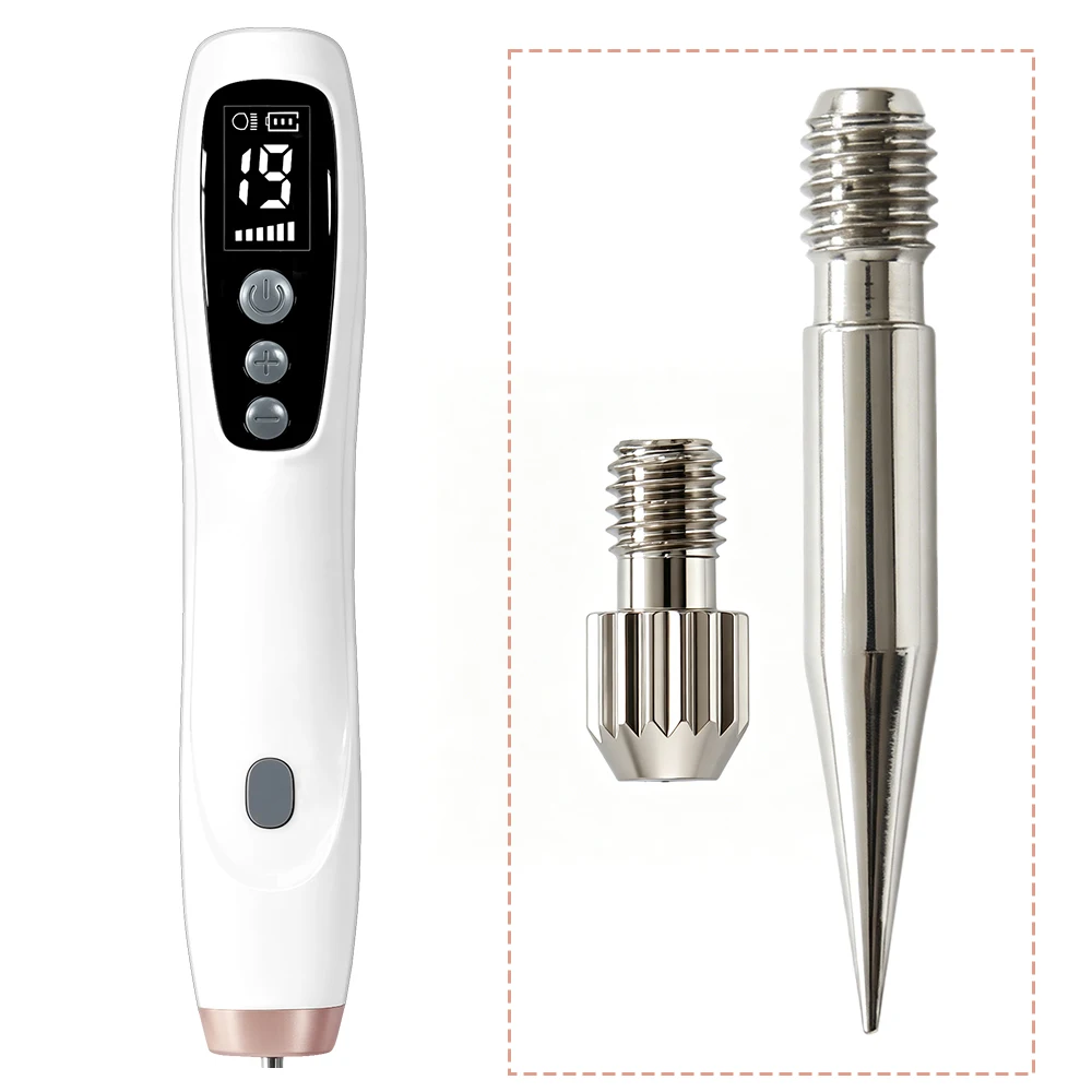 Elektrischer Warzenentfernungsstift mit 19 Einstellbaren Stufen für Hautflecken, Sommersprossen, Hautanhängsel und Tattoo-Entfernung - Beauty Plasma Pen/Ersatznadeln – Detail 24