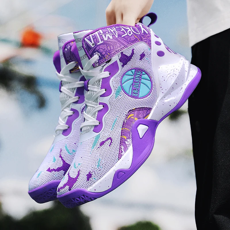 New style basketball shoes with irregular patterns, comfortable and breathable, slip-resistant and wear-resistant sneakers - view 6