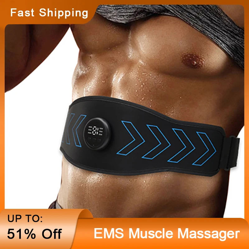 

Electric Muscle Massager USB Chargable EMS Abdominal Stimulator Fitness Weight Loss Body Shaping Massage Equipment Fat Burning