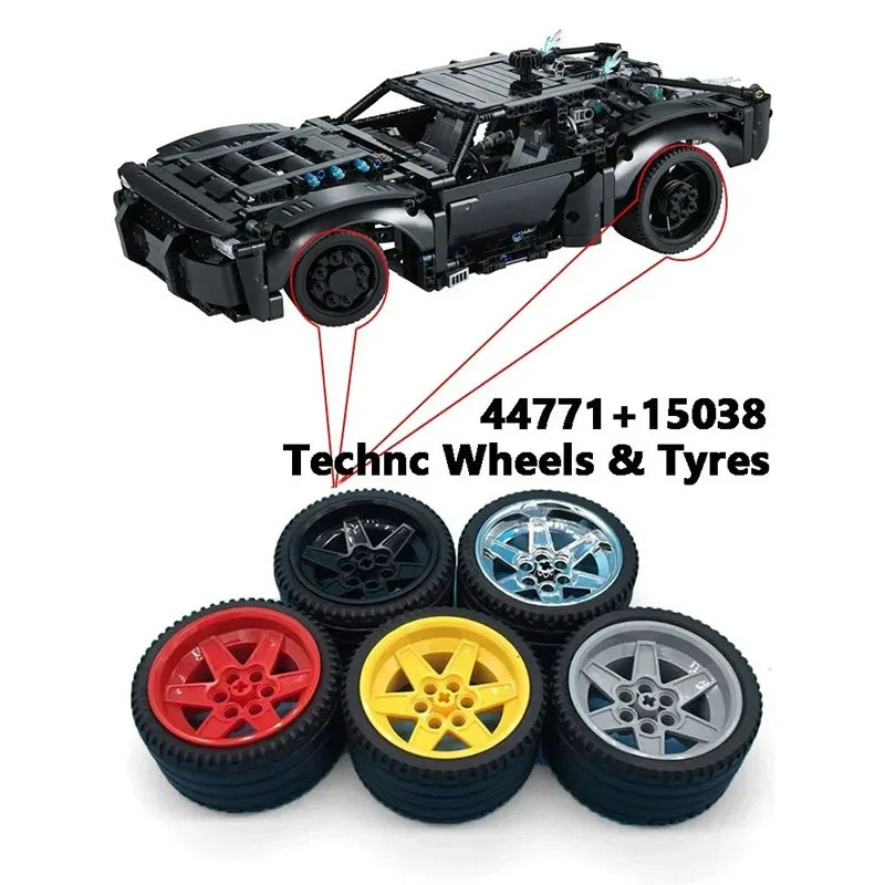 4szt Techniczne 68.8x36mm ZR Obręcze Koła Piasta Opony 15038 23798 92912 54120 44771 Klocki Klocki Samochód EV3 Część Dzieci Prezent Zabawka