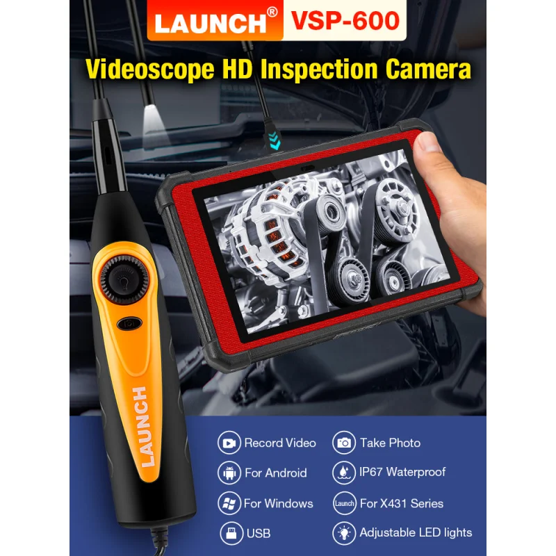 X431 VSP600 VideoScope VSP-600 Digital HD Endoscope Inspection Camera Detector Decoder Accessories Diagnostic Tool