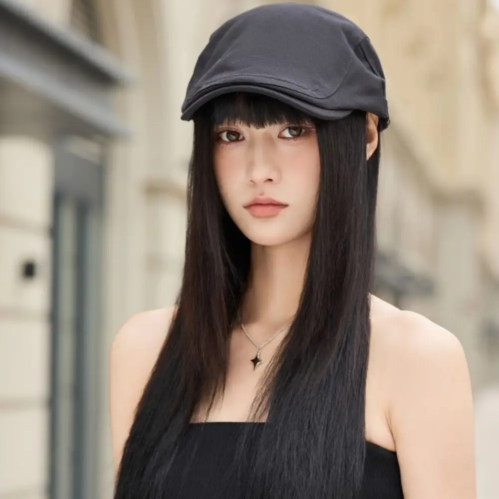 

Retro Solid Color Men Beret Hat Adjustable British Style Mesh Flat Cap Casual Sunscreen Forward Peaked Cap Men