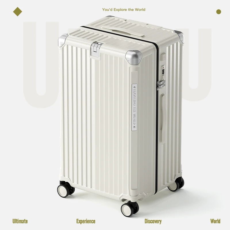 Multifunctional Suitcase Large Capacity 30inch Thickened Sturdy Aluminum Frame Travel Suitcase Trolley Case Extra Large Luggage