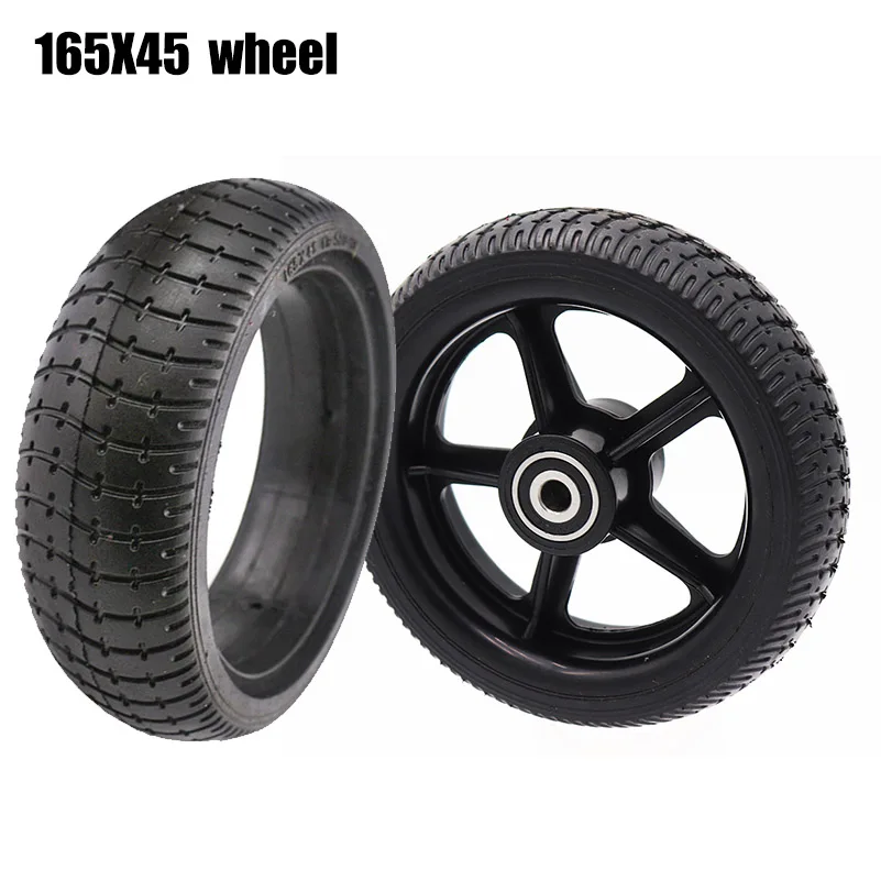 6.5 Inch Solid Wheels 6.5-inch Explosion Resistance Non-inflatable Tyre Wheels For Electric Scooters, Baby carriage