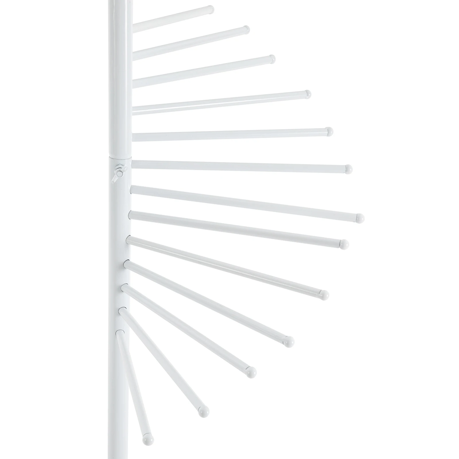 الحديد الأبيض 1.7 متر عالية دوامة وشاح رف شاشة متعدد الطبقات الدورية رف الملابس الطابق شنت مجوهرات رف شاشة #6