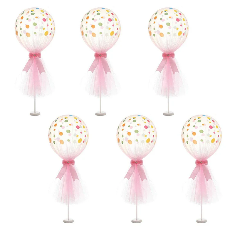 6pcs Balloon Holder Stand Balloon Stick Stand for Table Decor Wedding Balloon Decorations Baby Shower Birthday Party Supplies