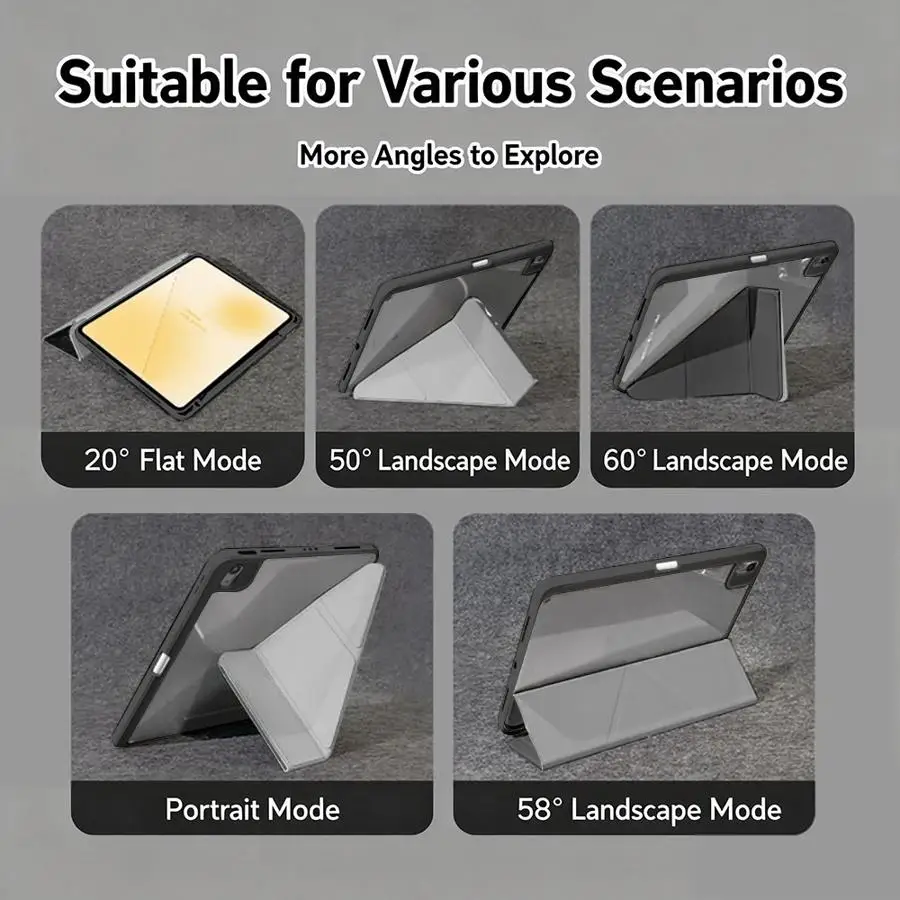 Capa para Tablet para iPad Pro 11ª 10ª 9ª 8ª 7ª 12.9 polegadas Mini 6 7 Air 4 5 M3 M2 1 2 M4 11 polegadas Pro 2025 Suporte Capa Borboleta