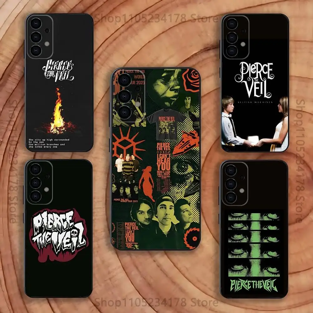 

P-Pierce The Veil rock Band Phone Case for Samsung S series s21 s22 s23 s24 s25 FE Plus Ultra TPU Soft to Skin-friendly case