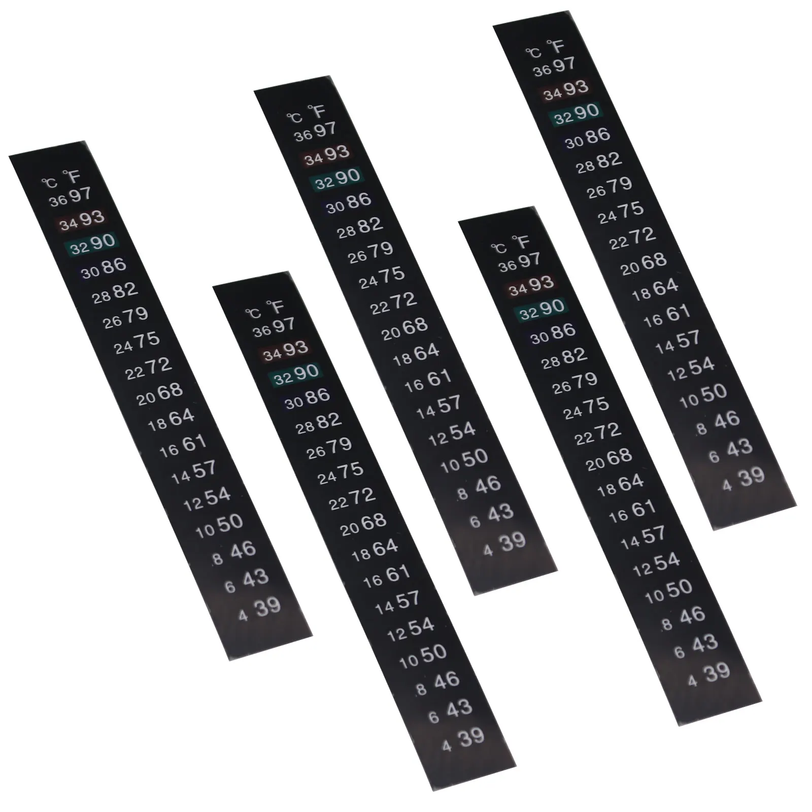 5Pcs/10Pcs Aquarium Aquarium Streifen Stick-auf discolor Thermometer Aufkleber Klebstoff Klebrige Dual Skala Aufkleber temperatur Werkzeuge – Detail 7