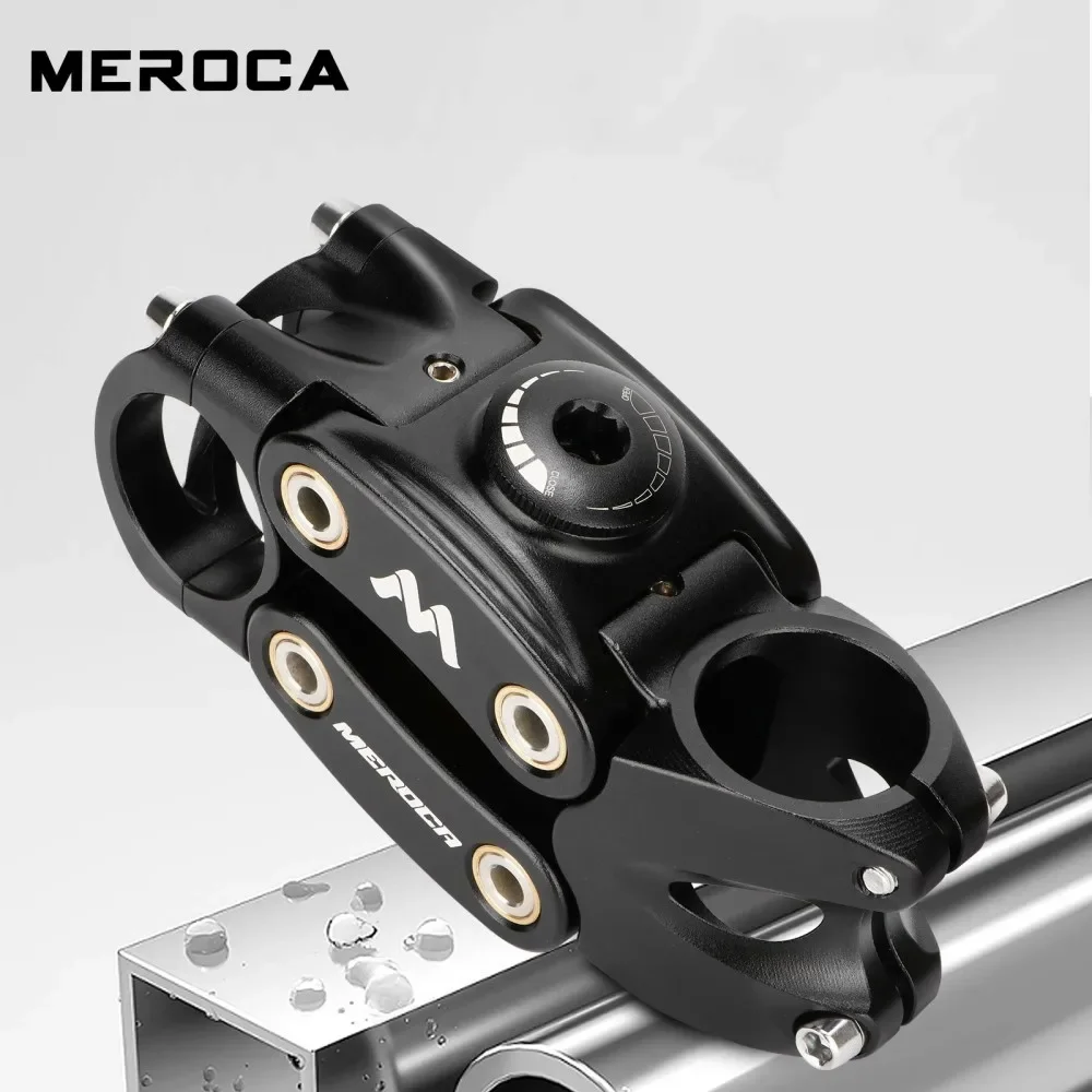 

MEROCA MTB Mountain Bike Suspension Stem 90MM Off-Road Touring Cycling Grave Road Bicycle Shock Absorbing Riser Four Links Stem