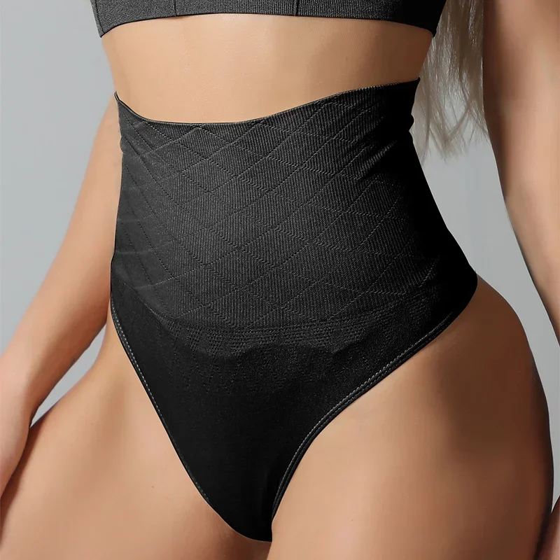 String sexy sans couture pour femmes, culotte taille haute, sous-vêtement amincissant, corset