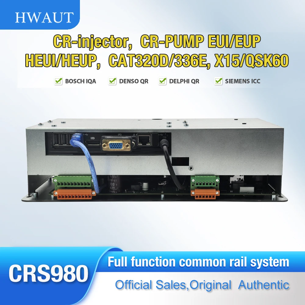 CRS980 High Pressure Common Rail Control System Simulator Tester For Bosch CAT HEUI EUI Denso ECD VP Common Rail Software Tester