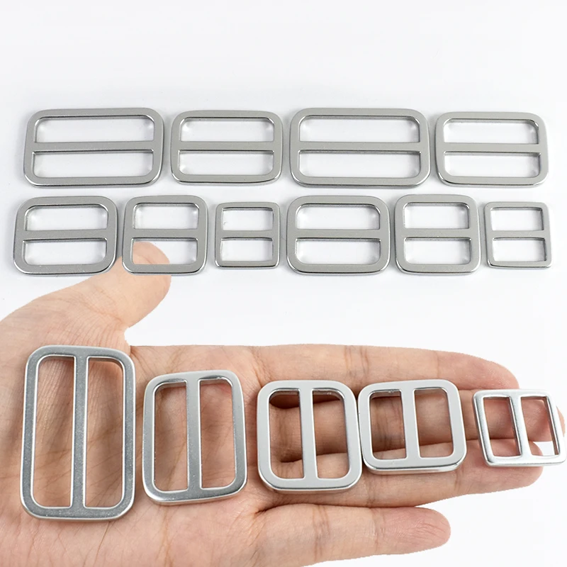 

30/50Pcs 15-38mm Aluminum Alloy Buckle Webbing Adjuster Tri-Glide Slider Clasp Bag Shoulder Strap Buckles DIY Hardware Accessory