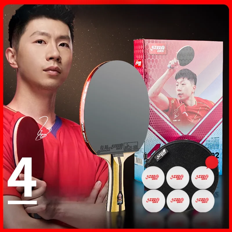 racchetta-da-ping-pong-professionale-in-fibra-di-carbonio-doppia-felicita-rossa-quattro-stelle-impugnatura-orizzontale-set-singolo-456-star