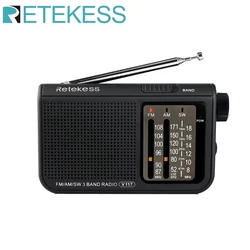 RETEKESS V117 Radio FM Portable Radios AM FM SW All Waves Radio Multiband Shortwave Full Band Radio Transistor Battery Operated