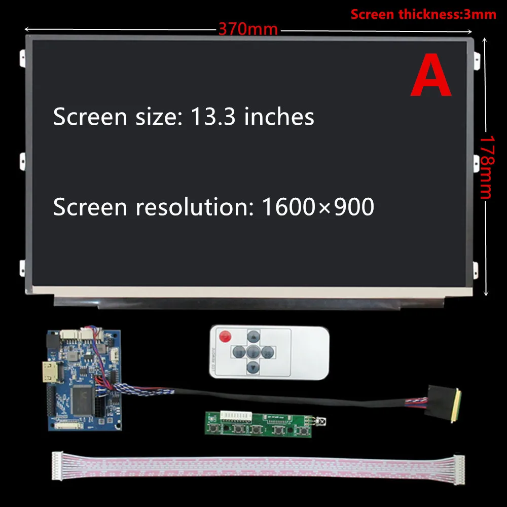 Imagem -02 - Polegada Tela Lcd Monitor Placa de Driver de Controle Hdmi-compatível para Computador Tela Secundária Raspberry pi pc 13.3 14 15.6