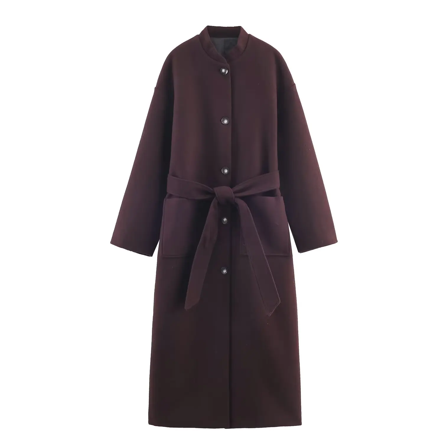 

2025 Long Belted Coat Elegant, Fashionable, New Style Comfortable, Office Wear, Casual Versatile, Vintage, Sensual Outerwear