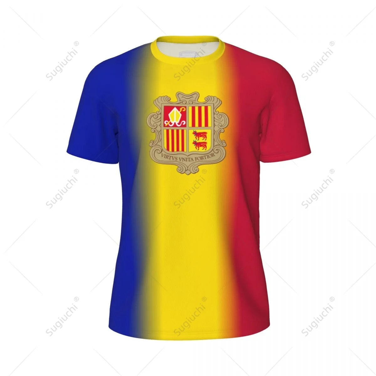 Sports Mesh T-shirt Andorra Flag For Running Bike Soccer Tennis Football Fitness Tees 3D Printed Custom