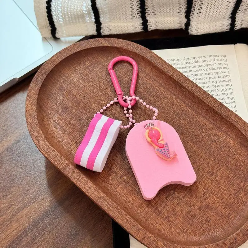 Schwimmer-Puppen-Schlüsselanhänger, kreativer Mini-Schwimmbrett-Anhänger, robuster Verschluss für Schlüsselhalter, Büromitarbeiter-Accessoire – Detail 9