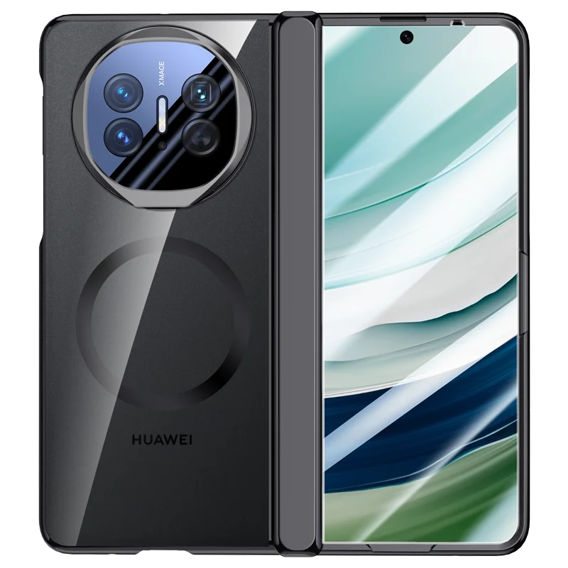 

PC border+High Transparency Acryl Cover For Huawei Mate X6 X5 X3 screen protect Metal lens bracket Fall prevention phone Case