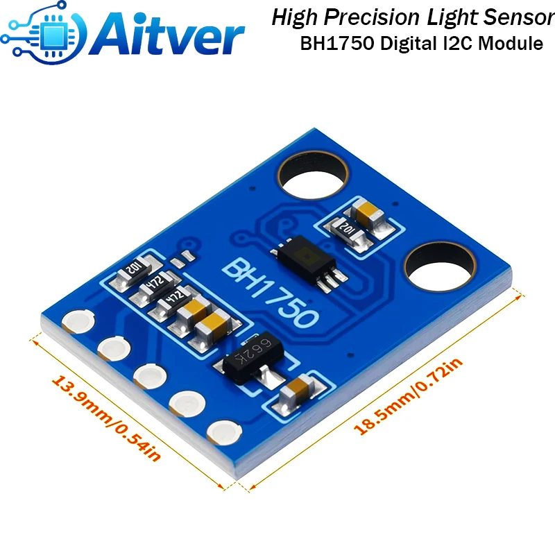 GY302 BH1750 Digital Light Sensor Module 16 Bit Ambient Light Detector I2C 3 to 5V for Arduino ESP32 Raspberry Pi - view 6