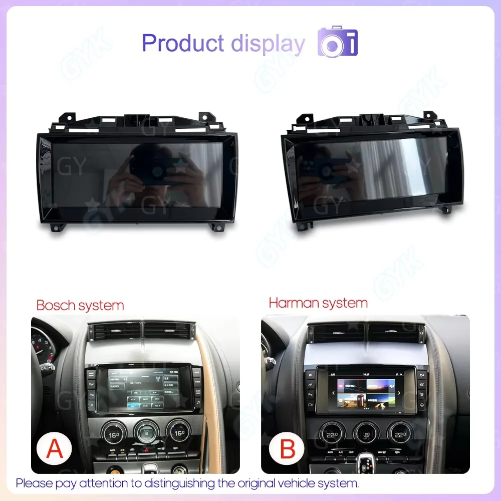 10.25 "Car Multimedia Video Player For Jaguar F-type 2012-2020 Android13 GPS Navigation Radio stereo Carplay 4G 360Camera Stereo view 2