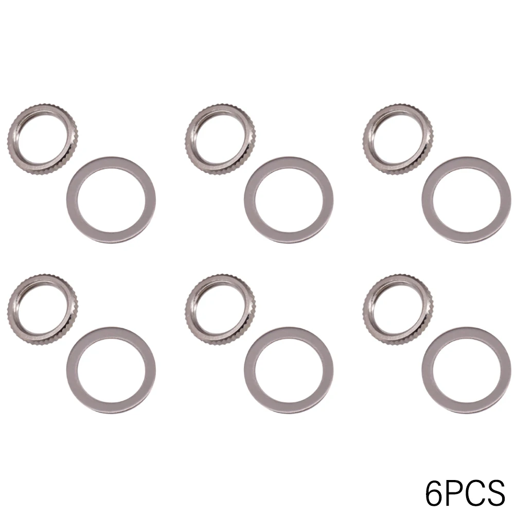 6 Set Gitaar Potentiometer Moer En Ring Pickup Keuzeschakelaar Moer Pakking Voor Toonvolume Voor LP Gitaar Vervangende Onderdelen