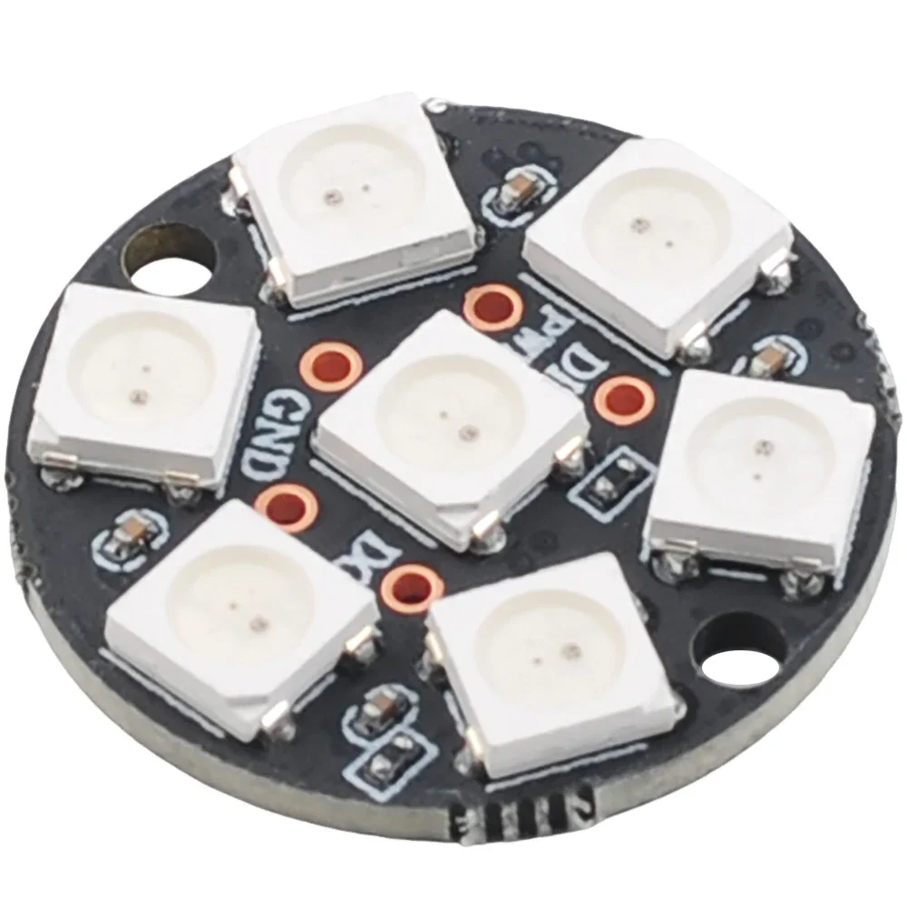 Luce indirizzabile programmabile ad anello LED RGB WS2812 5050 da 7 pixel per progetti di illuminazione a colori fai-da-te Arduino/RPi