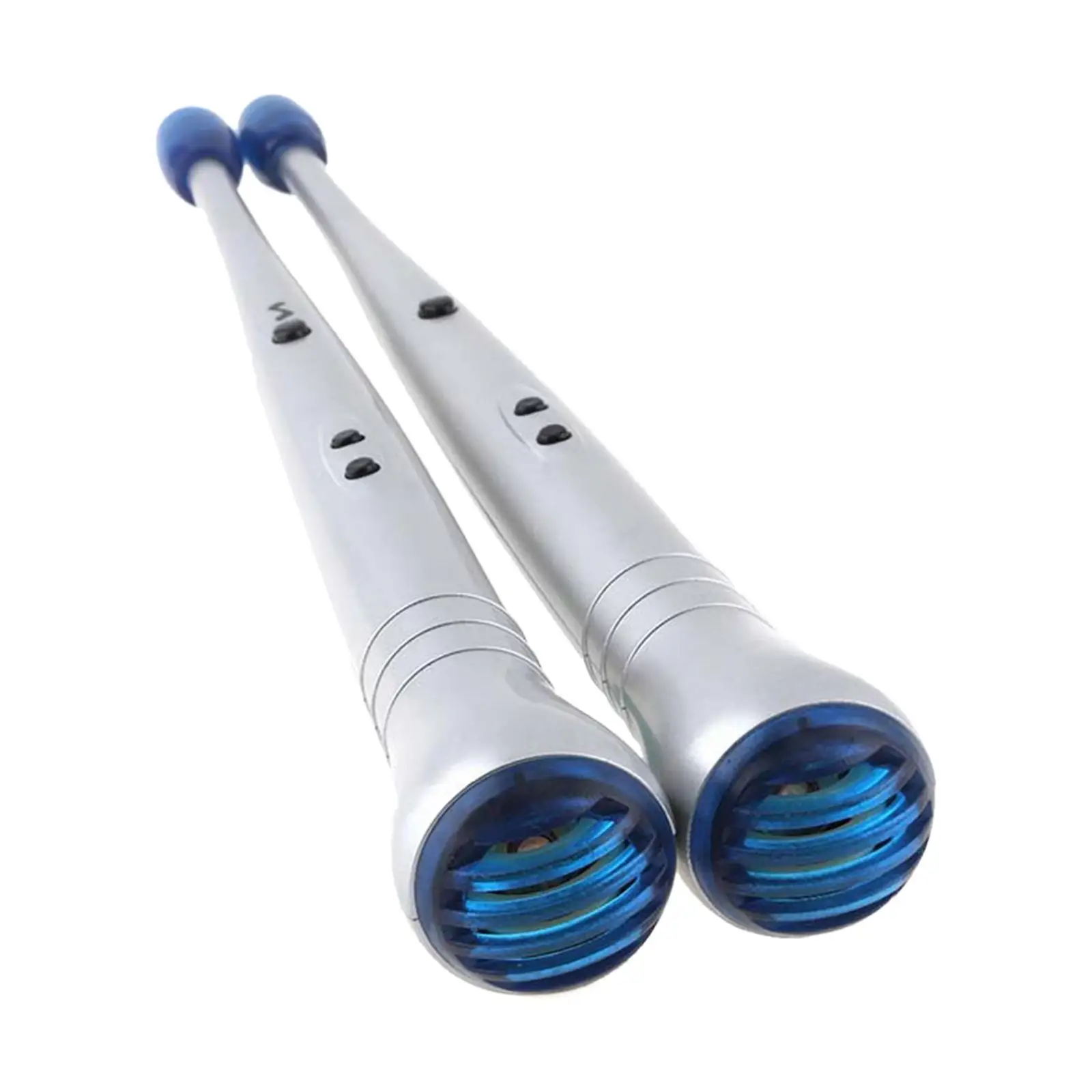 Kids Electronic Air Drum Sticks Portable Plastic Rhythm Stick Musical Instrument Toy with Techno Beat for Family Party Gift Blue