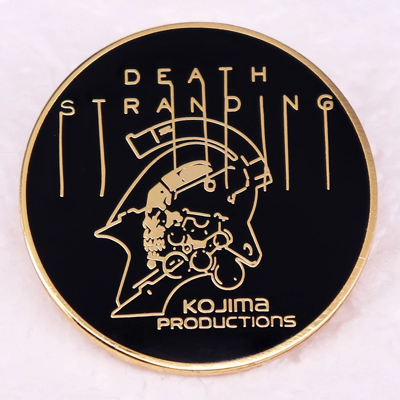 Kojima Productions Death Stranding Enamel Pin Skull Logo Brooch Game Badges Backpack Collar Hat Pins Jewelry Accessories