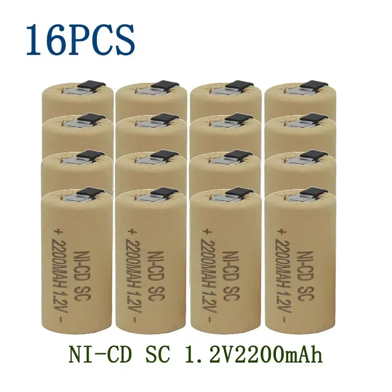 SC Batterijen 2-20 stuks Schroevendraaier Elektrische Boor 1.2V 2200mA h/2800mAh SubC Ni-Cd Oplaadbare Batterij