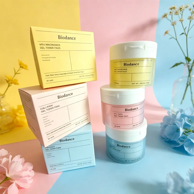 Almohadillas de Tónico en Gel Biodance, Ampolla de Suero, Hidrata Profundamente, Mejora la Hidratación y la Luminosidad de la Piel, para Todo Tipo de Piel, Kit de Cuidado Facial