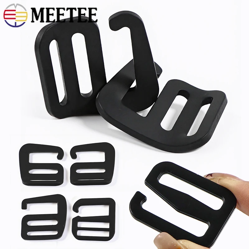5-20Pcs 20-38mm Black Metal G Hook Buckles Webbing Strap Tri-Glide Slider Clasp Backpack Bags Adjust Buckle Hardware Accessories