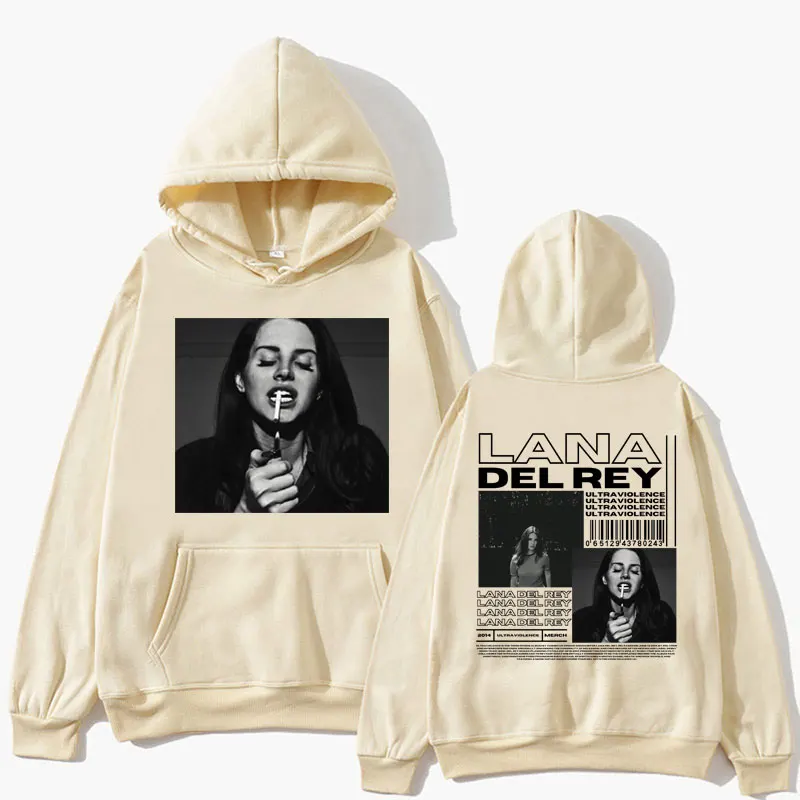 Singer Lana Del Rey Album Hoodie Men Women Vintage Fashion Hip Hop Sweatshirt Oversized Casual Fleece Warm Pullovers Streetwear