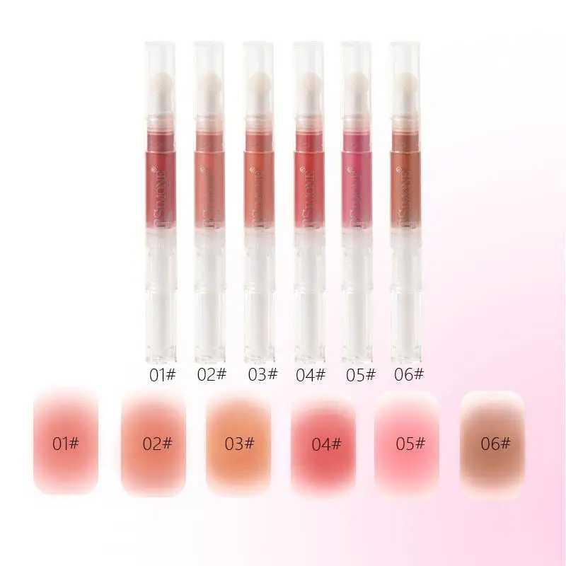 Rubor Líquido BSIMONE 2g, Fácil de Aplicar, Larga Duración, con Cabezal de Brocha de Esponja, Maquillaje Cosmético