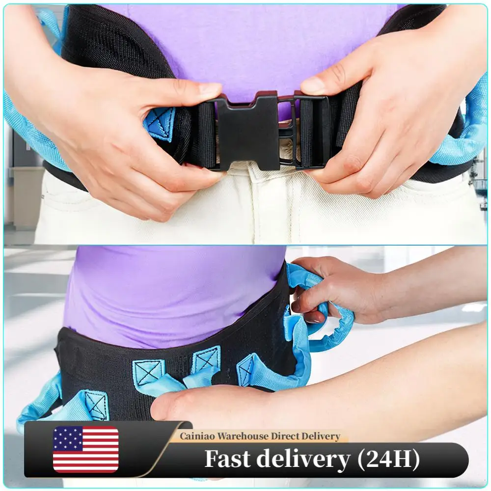 

Пояс для ходьбы с ручками, металлическая пряжка, ремень безопасности для ходьбы, регулируемое реабилитационное вспомогательное устройство для подъема пожилых людей