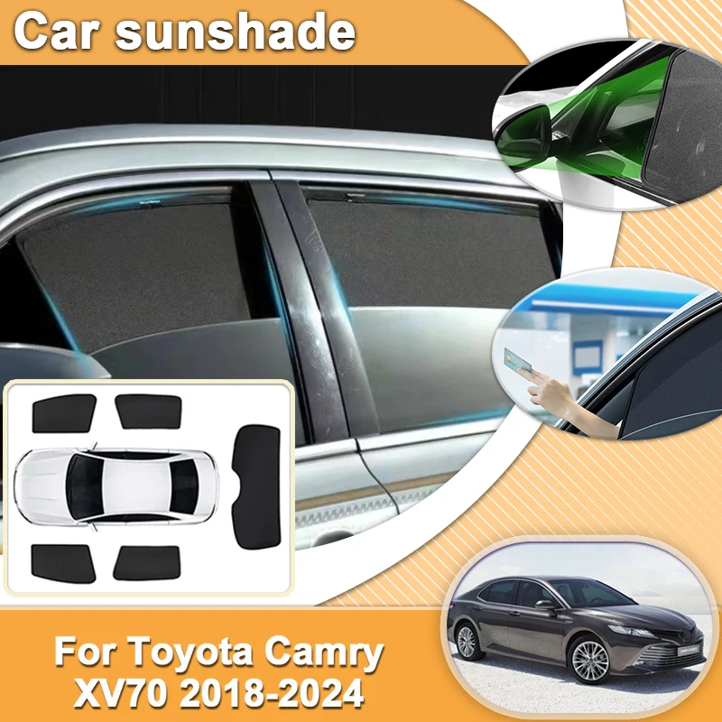 

For Toyota Camry 70 Accessories Daihatsu Altis 2018-2024 Mesh Sunshades Shield Windshield Curtain Car Sun Shade Privacy Tools