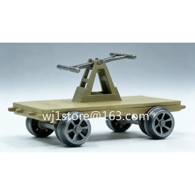 static model decoration,ipuranol 1/87 handmade 3D hand cranked rail car train sand table model  cannot be pushed